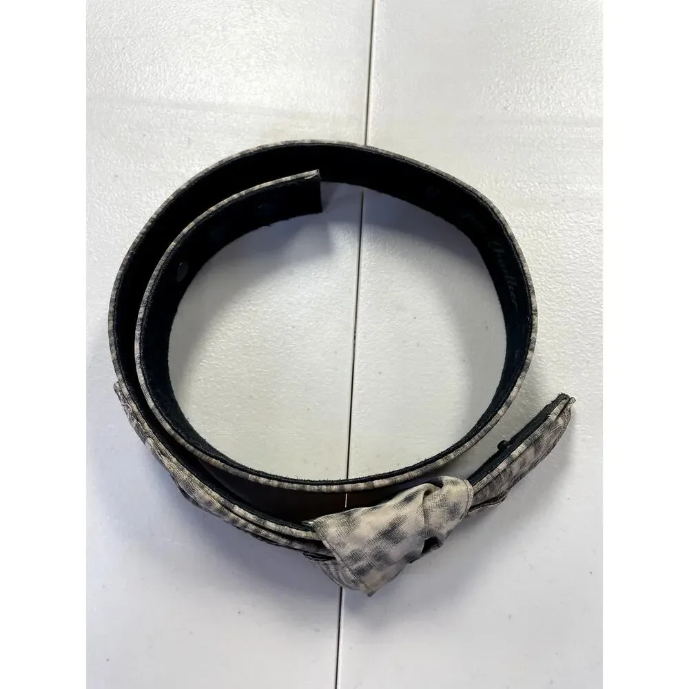 MONIQUE LHUILLIER Knot Animal Print Snap Belt Size M